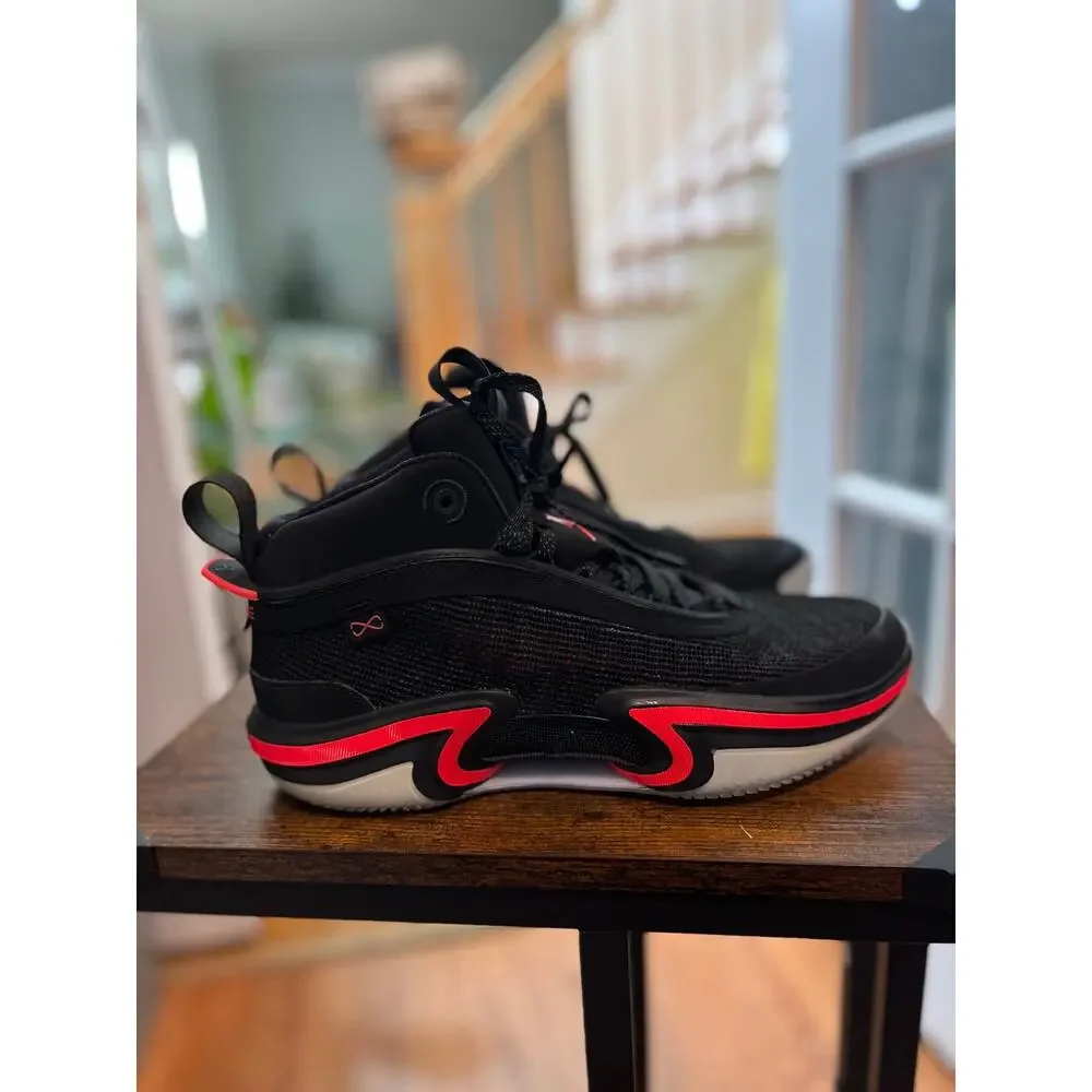Nike Jordan 36 Black Infrared Basketball Sneakers Size M11 / W12.5 CZ2650 001